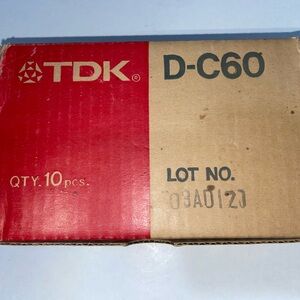 TDK D-C60 AUDIO CASSETTE 10 PACK! (1979) BRAND NEW SEALED